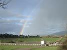 [Rainbow over the car parks]