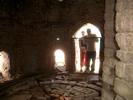 [Ruth and Keith looking into the old kiln]