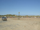 [Cars parked on Ynyslas beach]