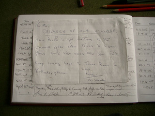 [Note in the visitors' book]