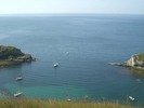 [Waves crossing each other in Lulworth Cove]