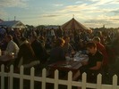 [The busy festival site]