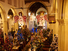 [Fifty Christmas Trees in a Church]